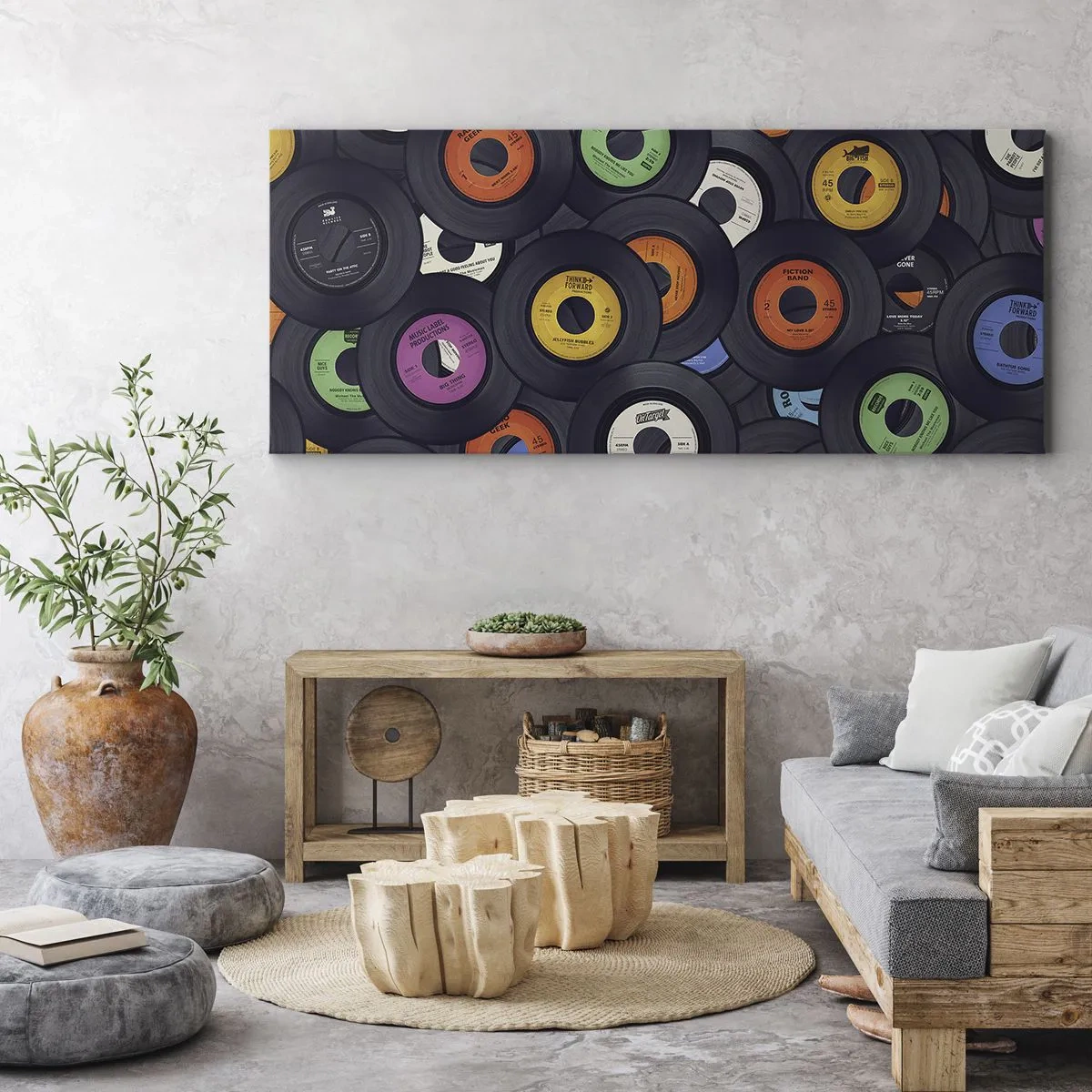 Quadro em tela - Cores dos clássicos - 100x40 cm
