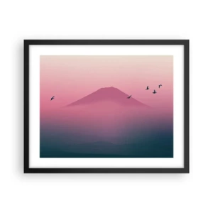 Pôster com moldura preta - Andarilhos sob as nuvens - 50x40 cm