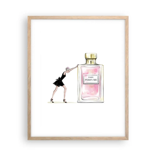 Pôster com moldura de carvalho claro - A essência da feminilidade - 40x50 cm