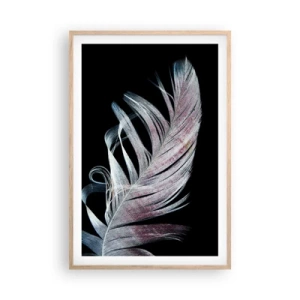 Pôster com moldura de carvalho claro - Pense no toque - 61x91 cm