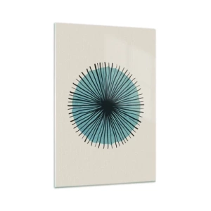 Quadro em vidro - Radiante sobre o azul - 70x100 cm