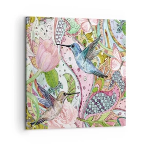 Quadro em tela - Emaranhados em trepadeiras - 60x60 cm