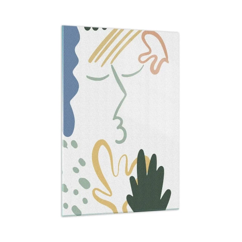 Quadro em vidro - Beijo de flores - 70x100 cm