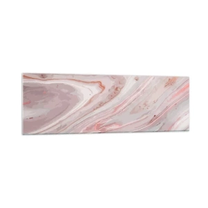 Quadro em vidro - Rosa líquido - 160x50 cm