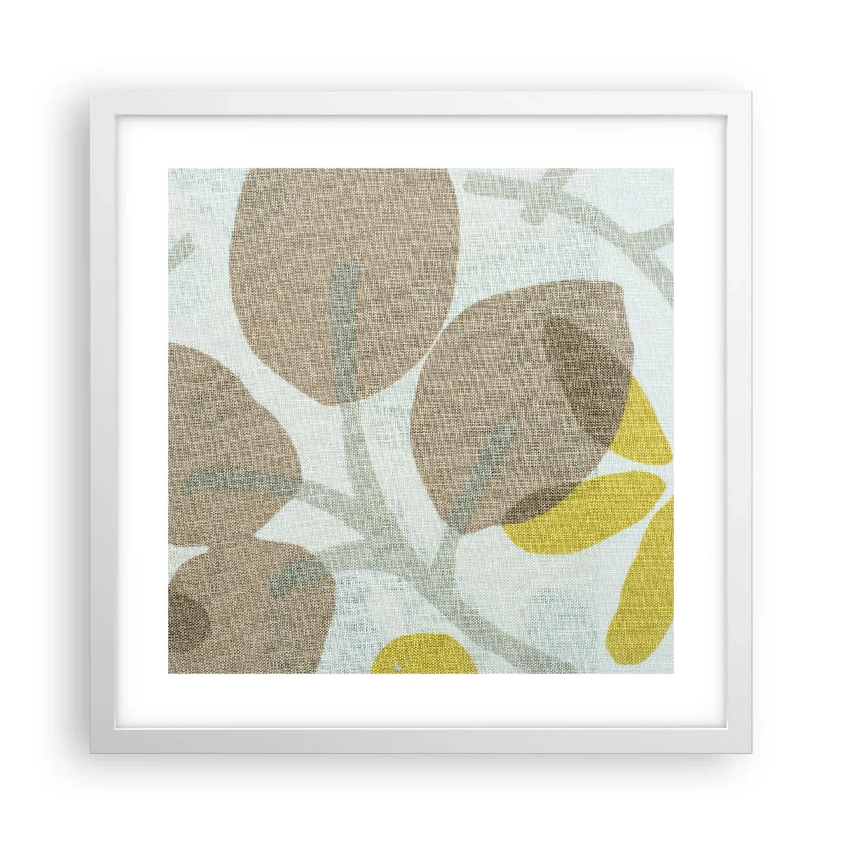 Pôster em moldura branca - Composição a pleno sol - 40x40 cm