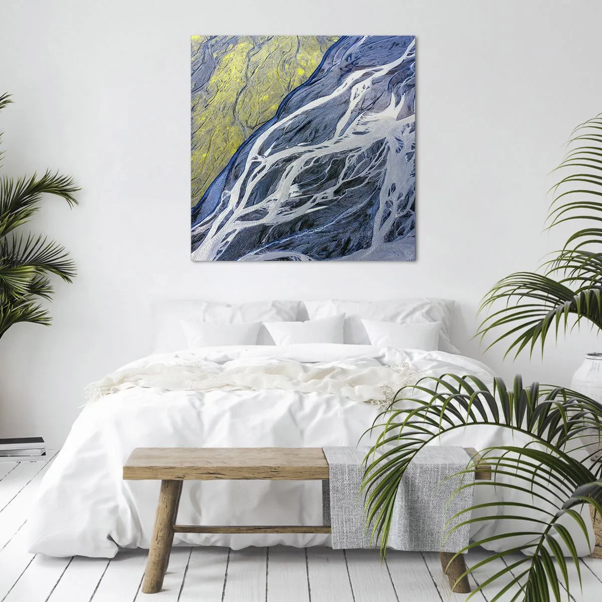 Quadro em tela - Pinturas rupestres da natureza - 30x30 cm