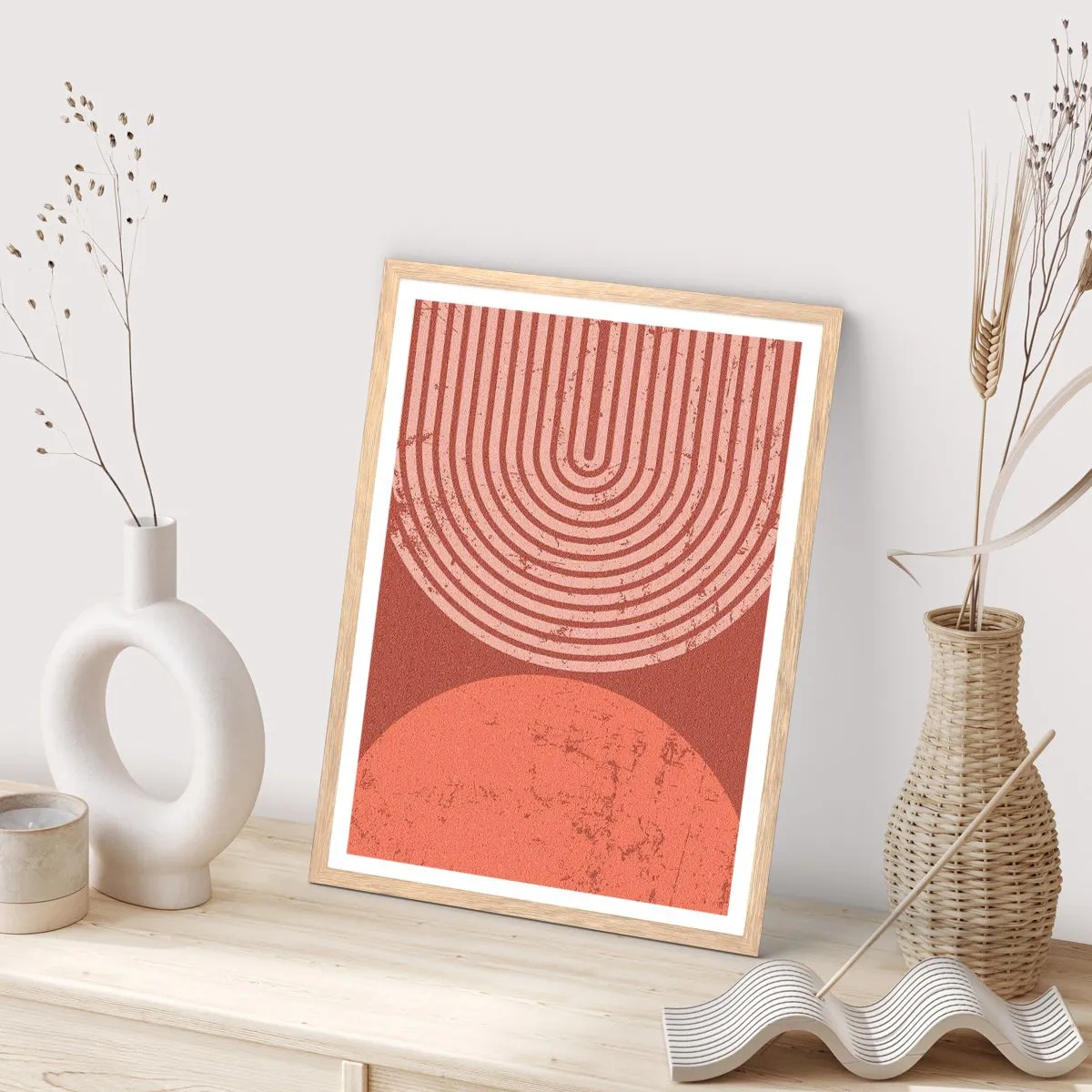 Pôster com moldura de carvalho claro - Relacionamento próximo - 50x70 cm