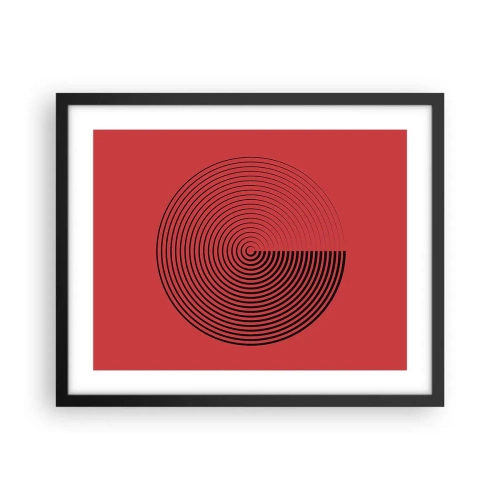 Pôster com moldura preta - Movimento circular - 50x40 cm