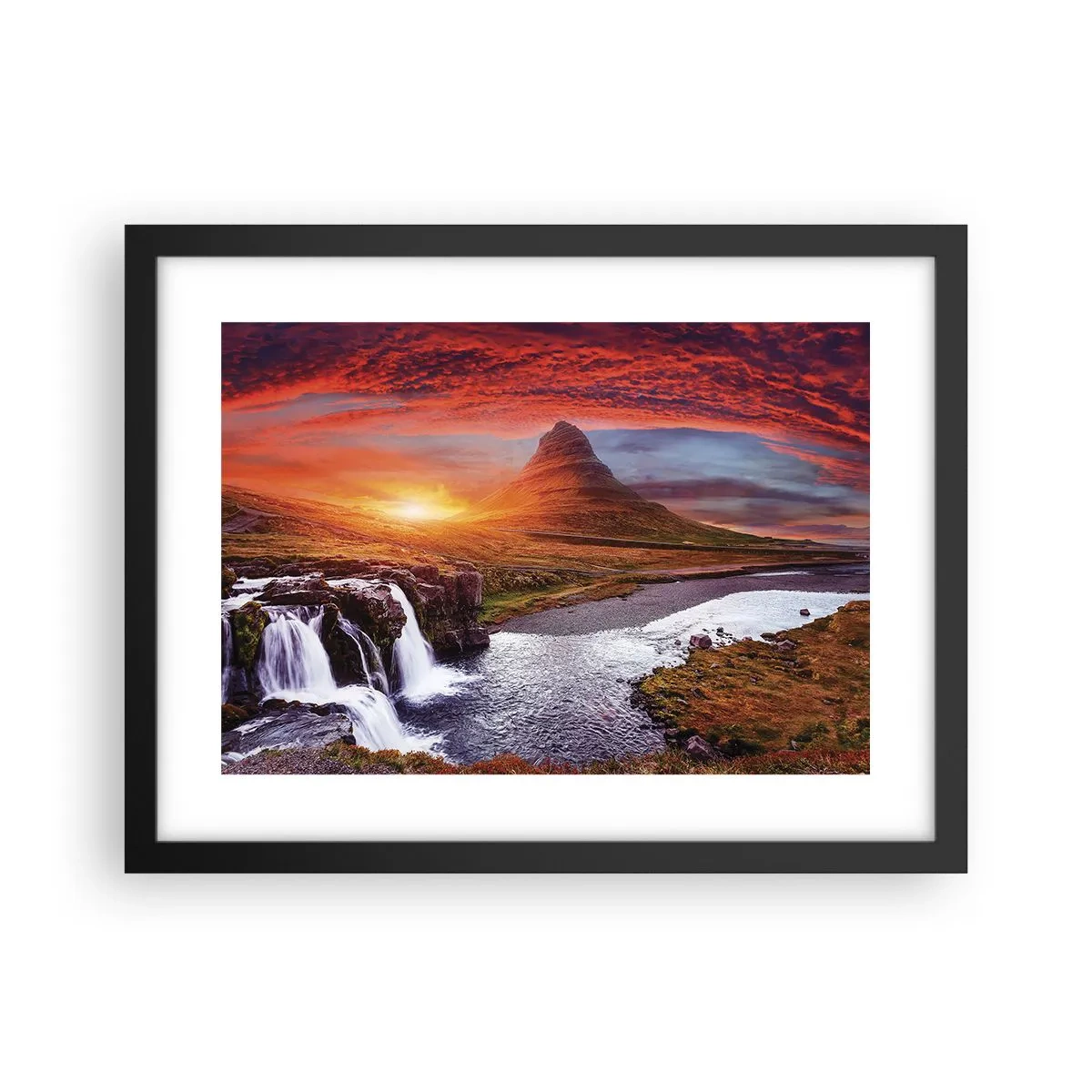 Pôster com moldura preta - A vista da Terra Média - 40x30 cm