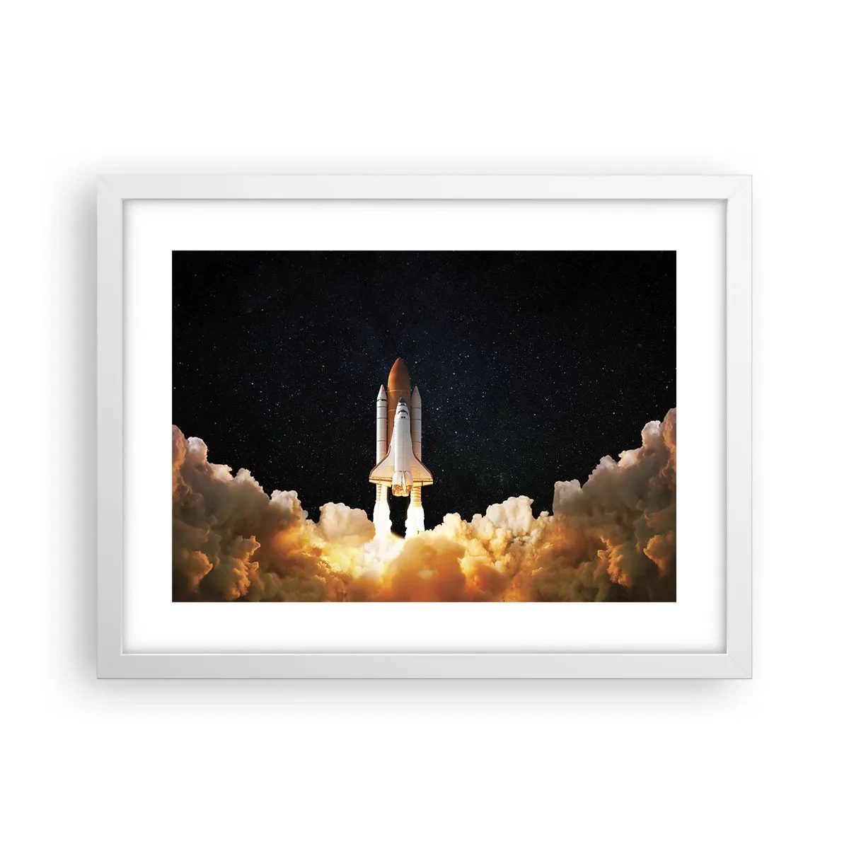 Pôster em moldura branca - Ad astra! - 40x30 cm
