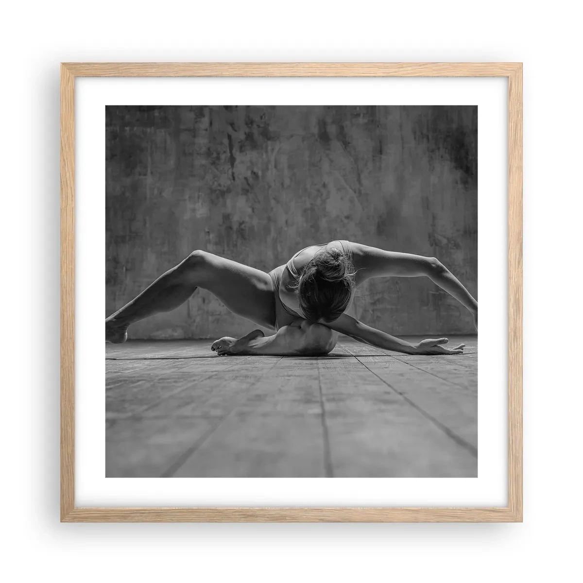 Pôster com moldura de carvalho claro - Simetria encontrada - 50x50 cm