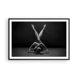 Pôster com moldura preta - Geometria da nudez - 91x61 cm