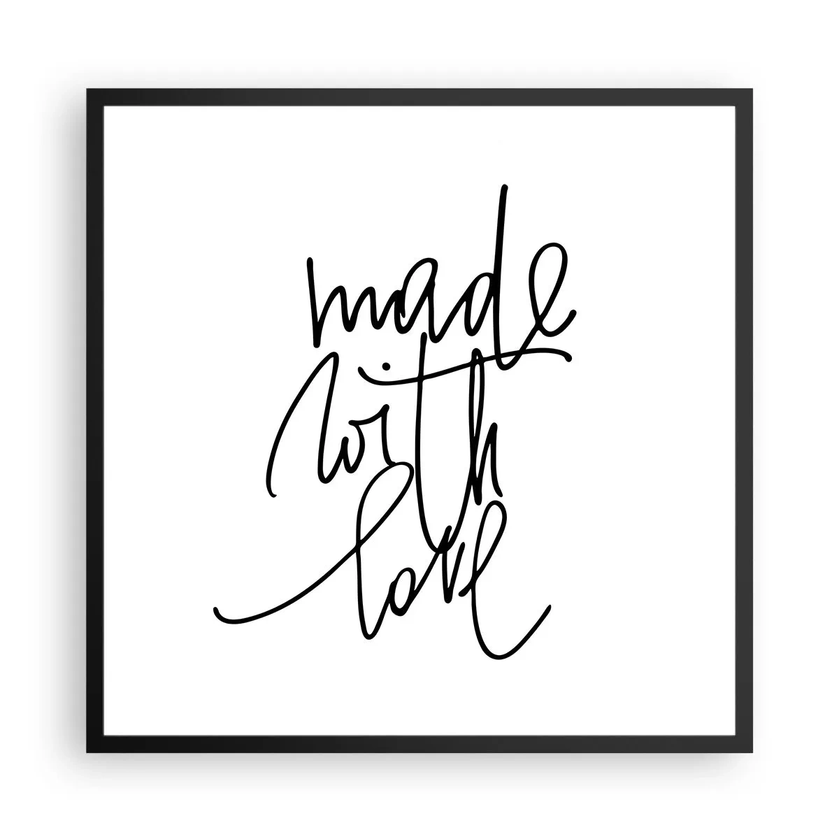 Pôster com moldura preta - A melhor marca - 60x60 cm