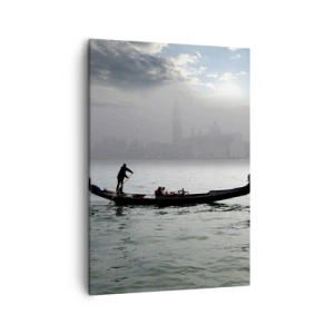 Quadro em tela - Uma cidade fabulosa feita de água e nevoeiro - 50x70 cm