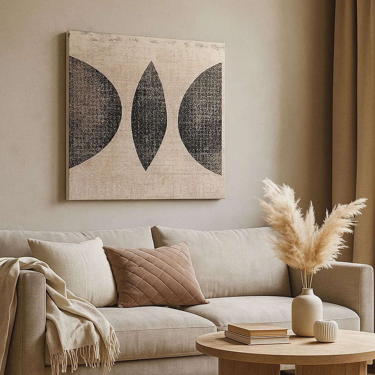 Quadro em tela - Abstração étnica - 30x30 cm