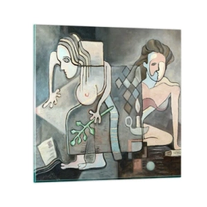Quadro em vidro - Mosaico de alma e matéria - 60x60 cm