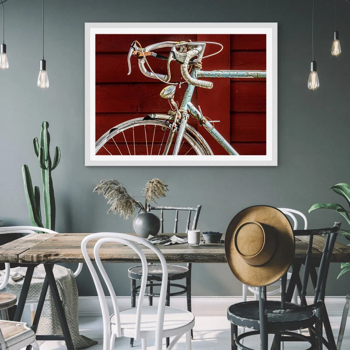 Pôster em moldura branca - Feito para vencer - 91x61 cm