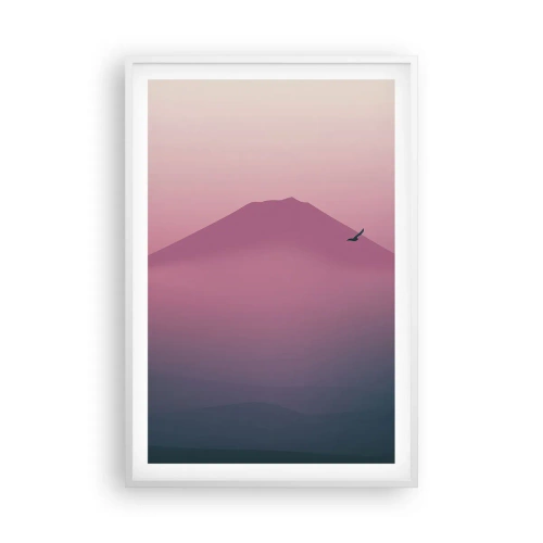 Pôster em moldura branca - Andarilhos sob as nuvens - 61x91 cm