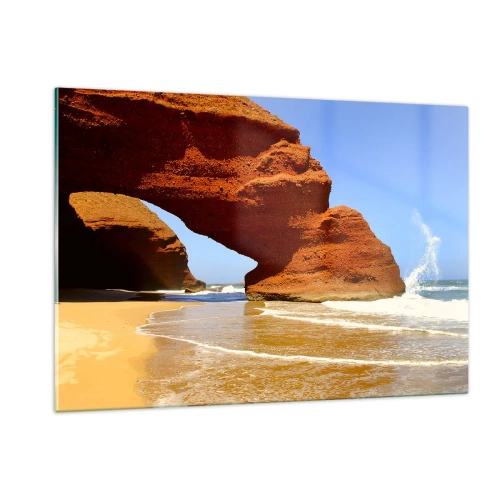 Quadro em vidro - Água e vento por milhares de anos - 120x80 cm