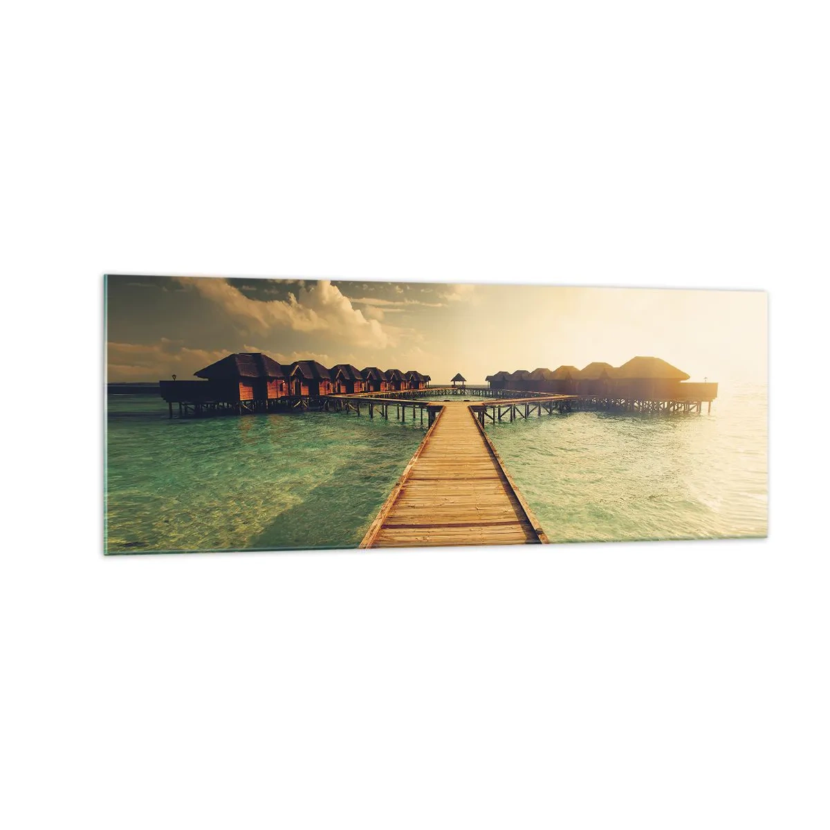 Quadro em vidro - Um convite caloroso - 140x50 cm