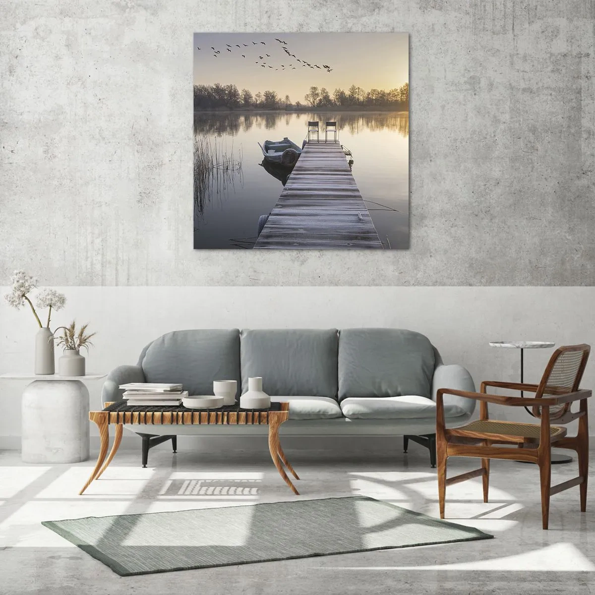 Quadro em vidro - Voltarei dentro de algum tempo - 50x50 cm