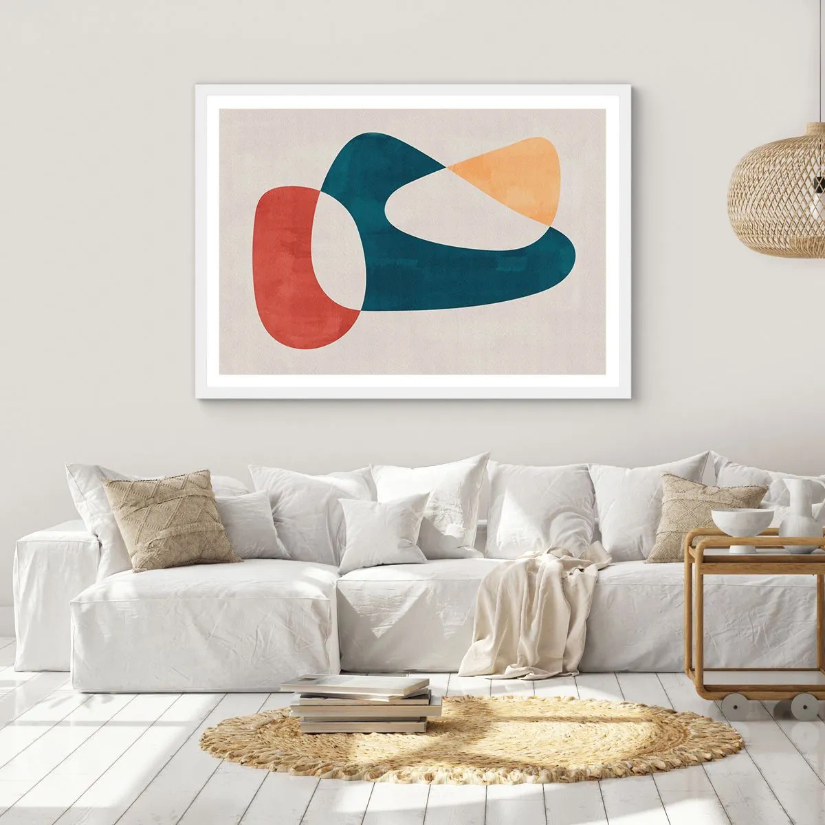 Pôster em moldura branca - Influências e metamorfoses - 100x70 cm