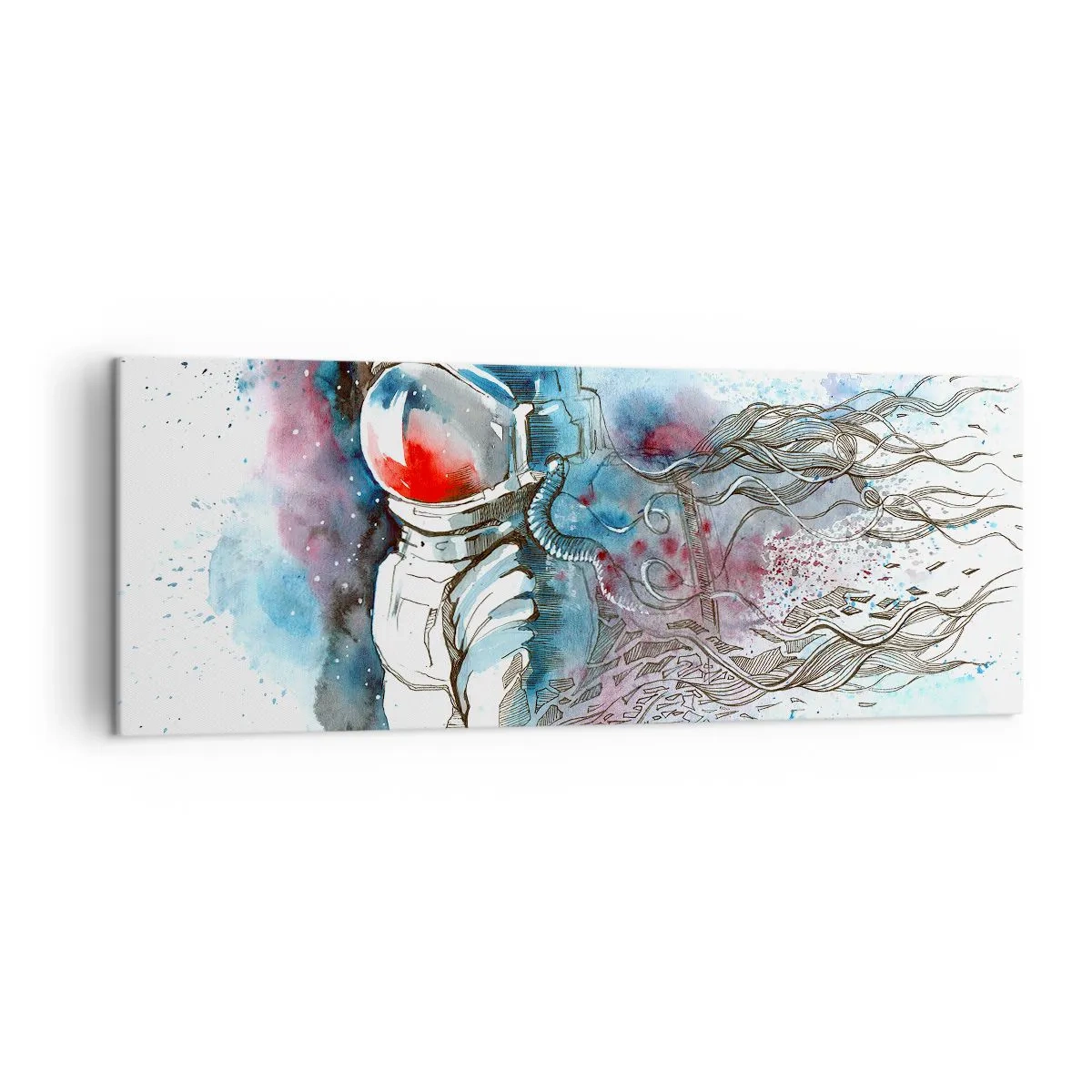 Quadro em tela - Sozinho com o espaço - 140x50 cm
