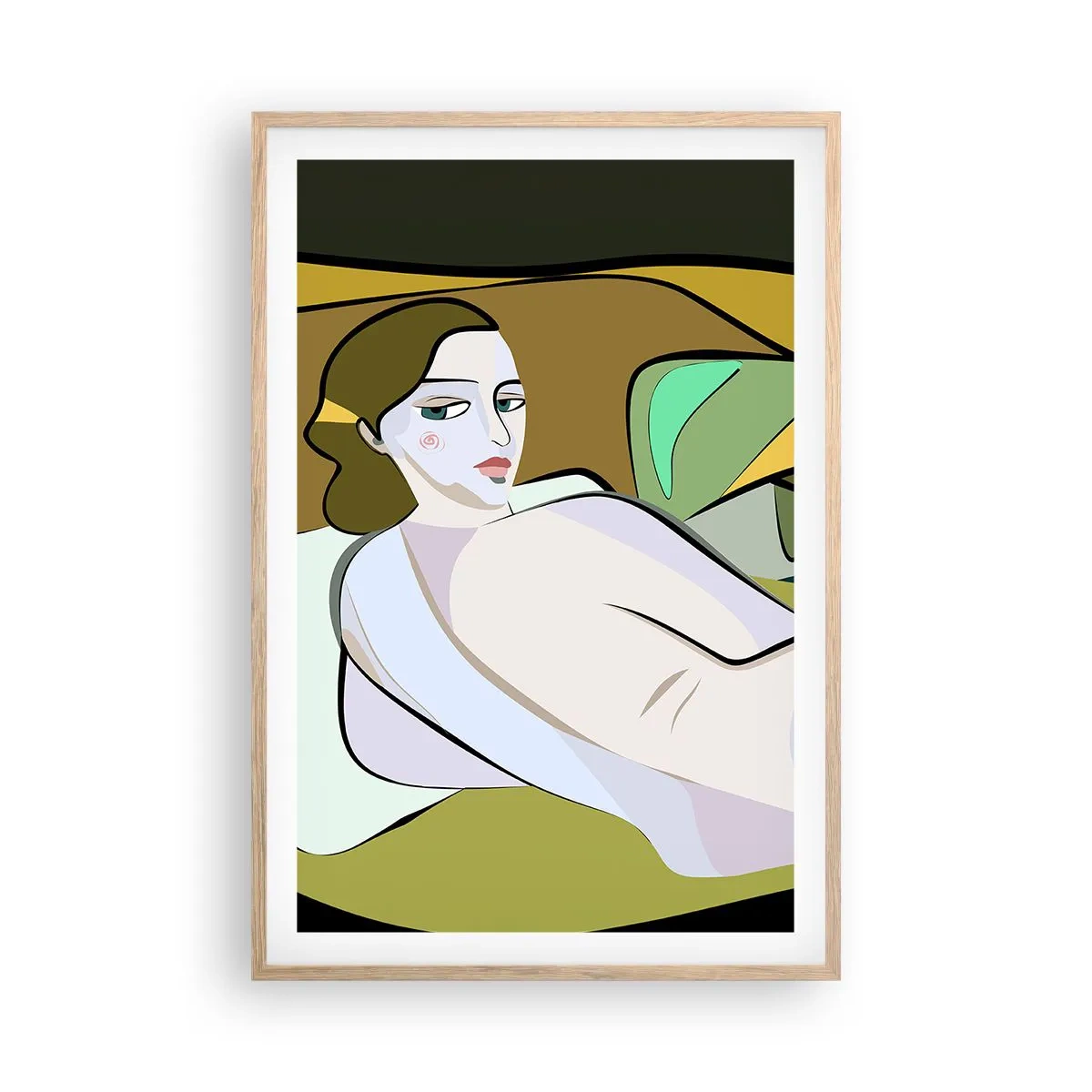 Pôster com moldura de carvalho claro - Retrato íntimo - 61x91 cm