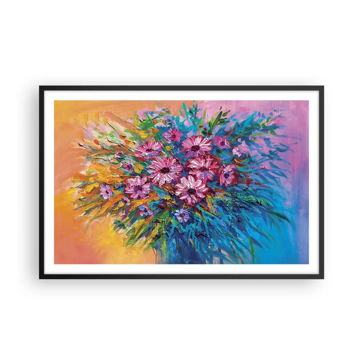 Pôster com moldura preta - A energia da vida - 91x61 cm