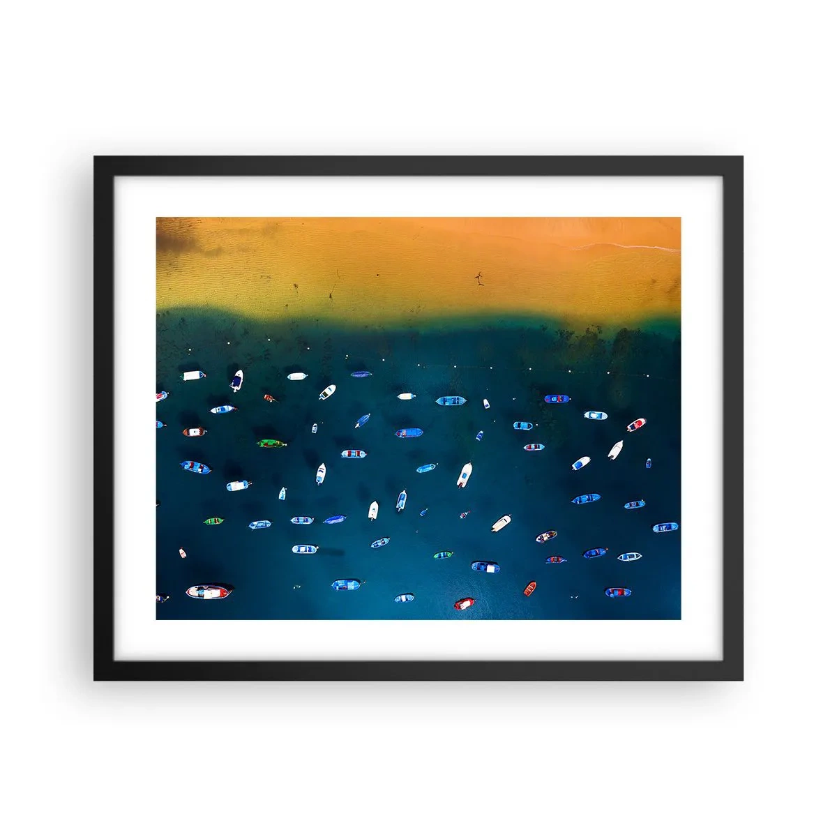 Pôster com moldura preta - Jogo de férias - 50x40 cm