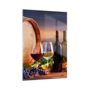 Quadro em vidro - Aqui a vida tem um sabor - 50x70 cm