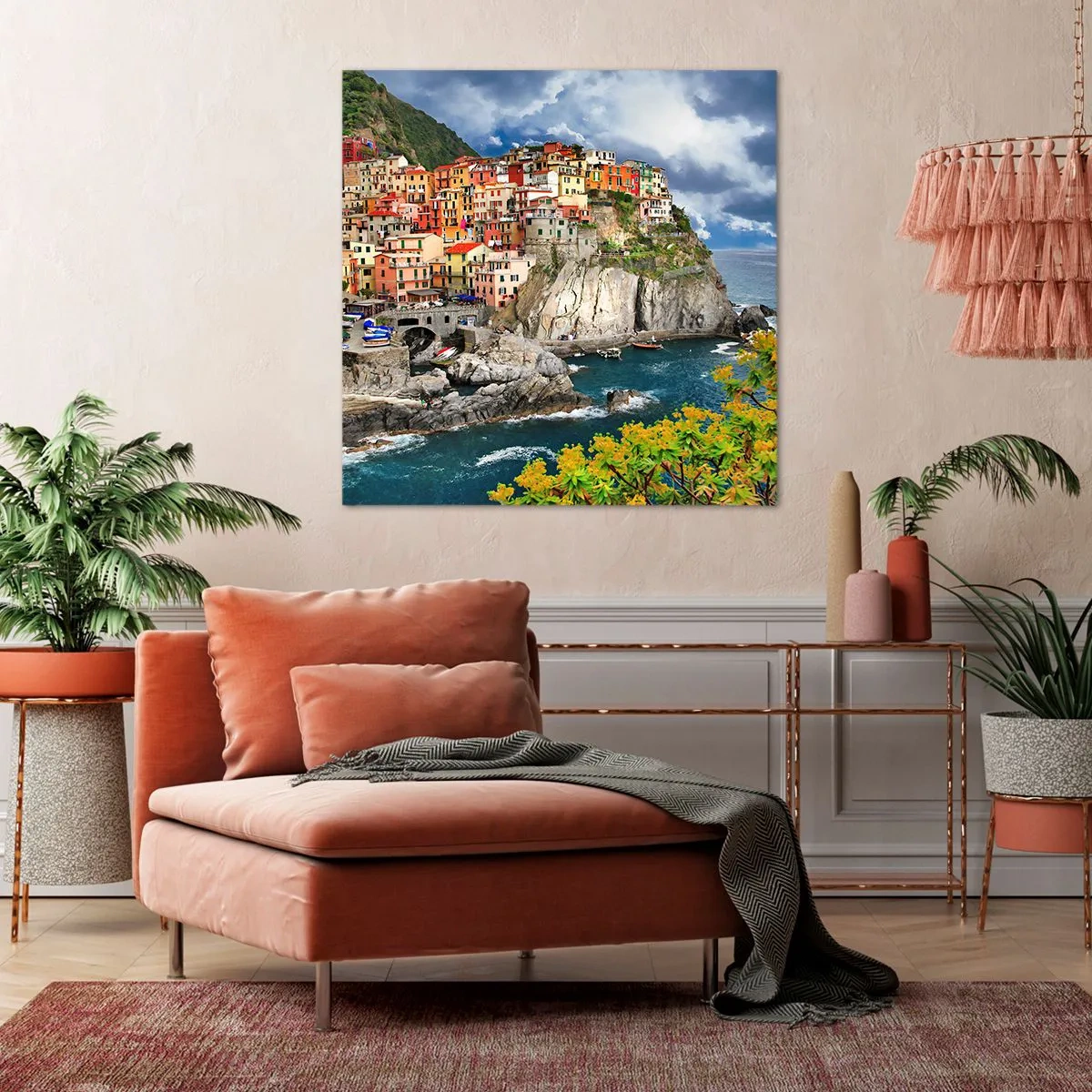 Quadro em tela - Um aglomerado nas rochas - 40x40 cm