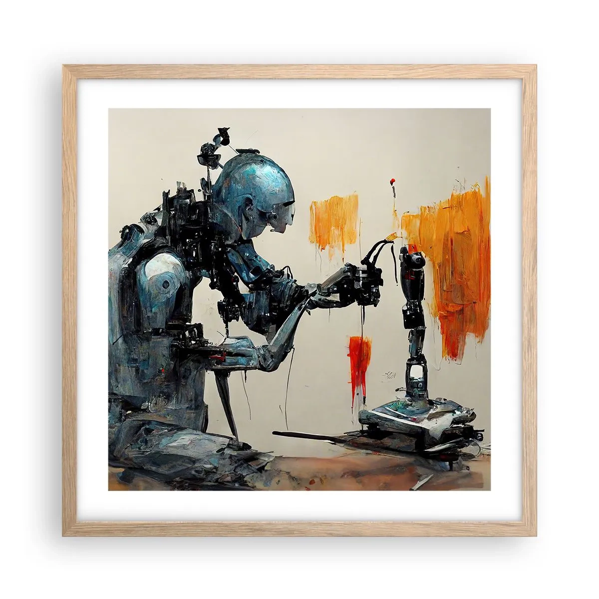 Pôster com moldura de carvalho claro - Já amanhã… - 50x50 cm