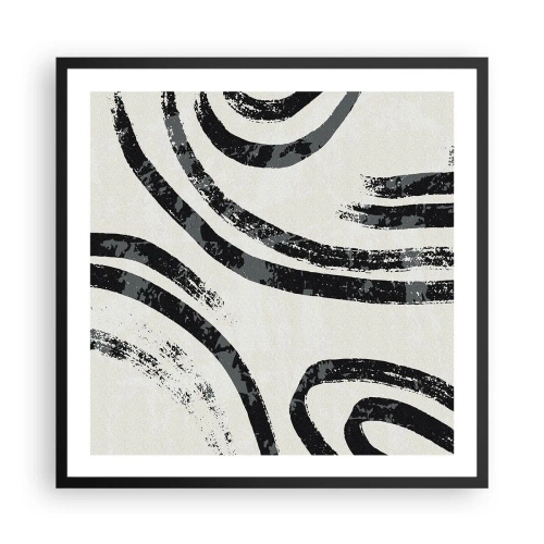 Pôster com moldura preta - Meio parado - 60x60 cm