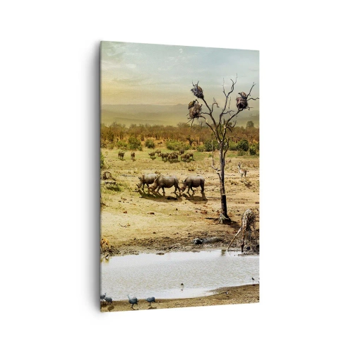 Quadro em tela - Um rio corria no Éden... - 80x120 cm