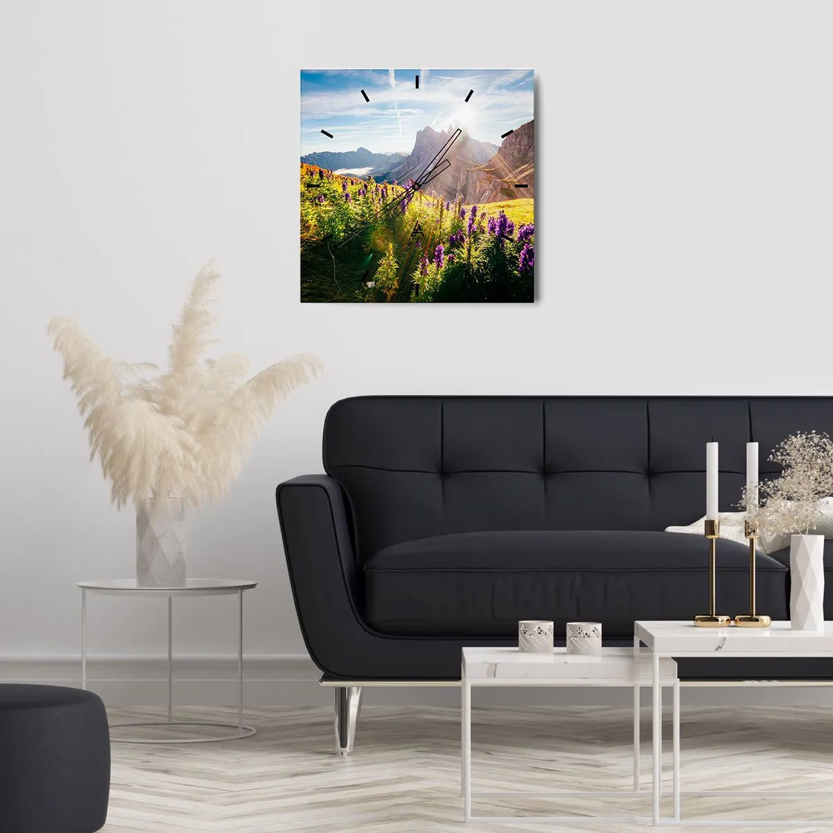 Relógio de parede - Relógio em vidro - A vida secreta das ervas - 30x30 cm