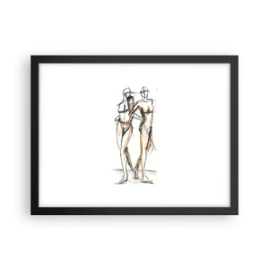 Pôster com moldura preta - Um estudo do encanto - 40x30 cm