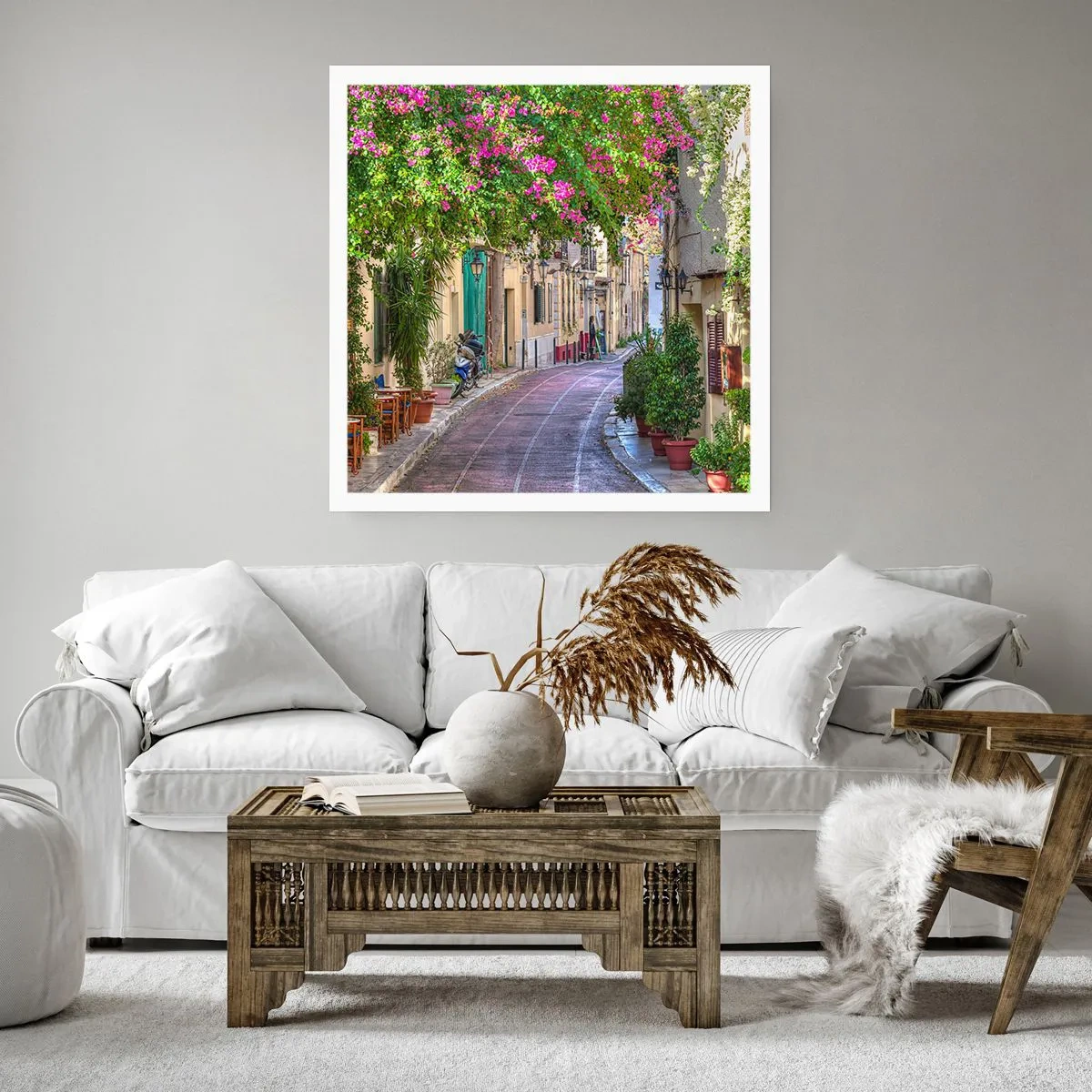Pôster - Beco florido - 60x60 cm