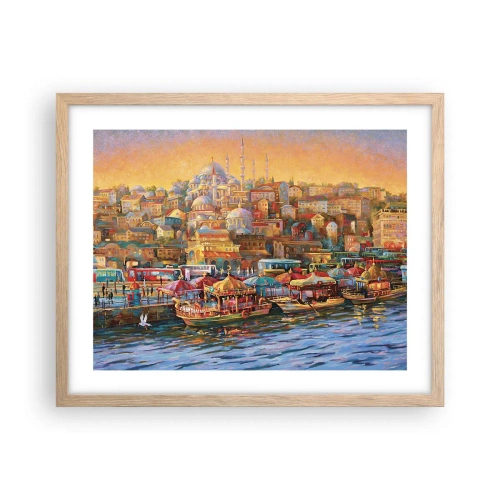 Pôster com moldura de carvalho claro - Conto de Istambul - 50x40 cm