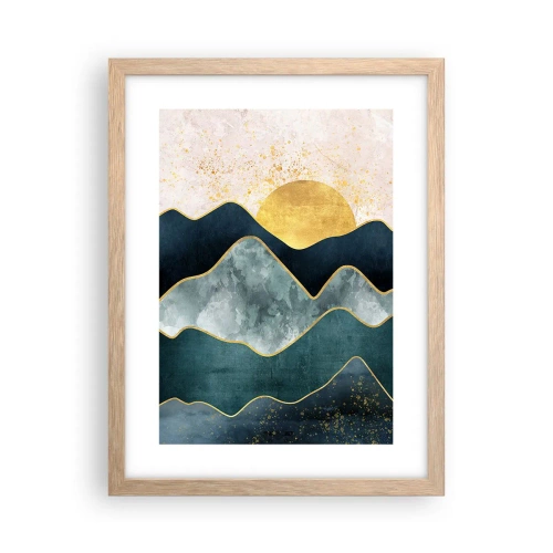 Pôster com moldura de carvalho claro - Além das sete montanhas - 30x40 cm
