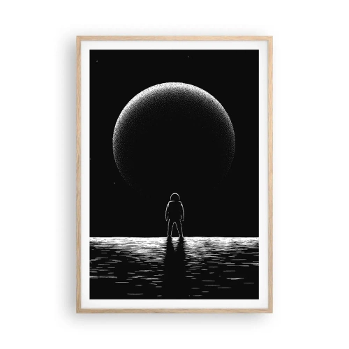 Pôster com moldura de carvalho claro - Cara a cara - 70x100 cm