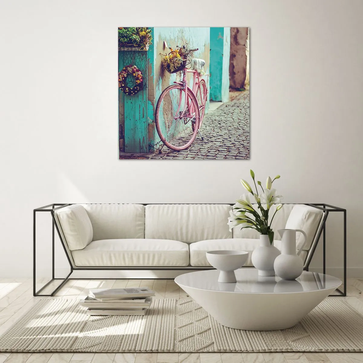 Quadro em vidro - Volto logo - 70x70 cm