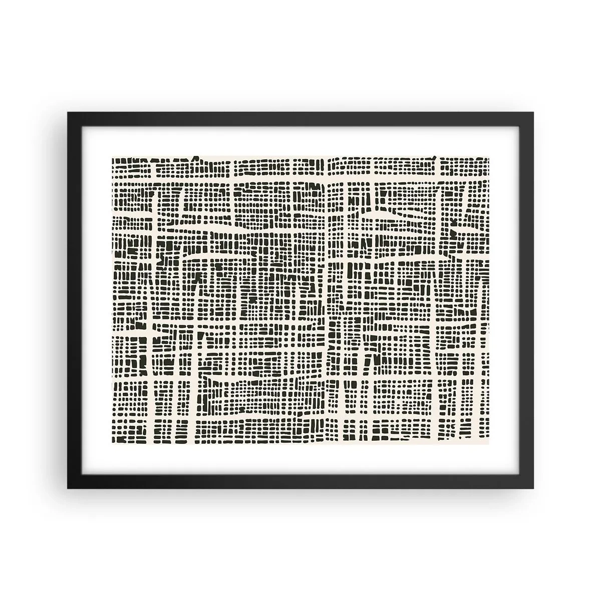 Pôster com moldura preta - Uma composição tecida - 50x40 cm