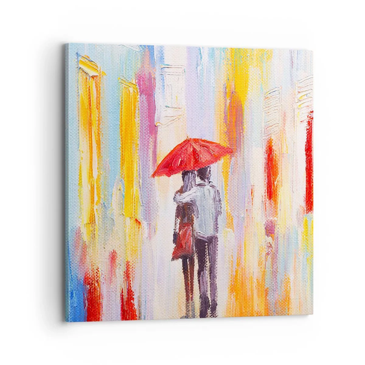 Quadro em tela - Que continue a chover - 70x70 cm