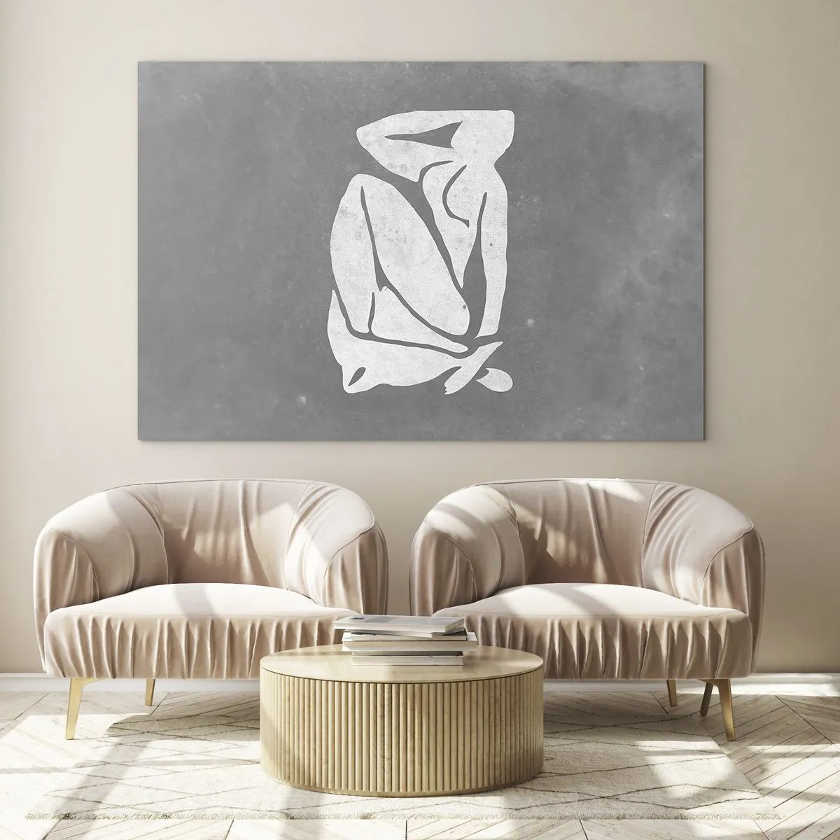 Quadro em vidro - Nos pensamentos - 120x80 cm