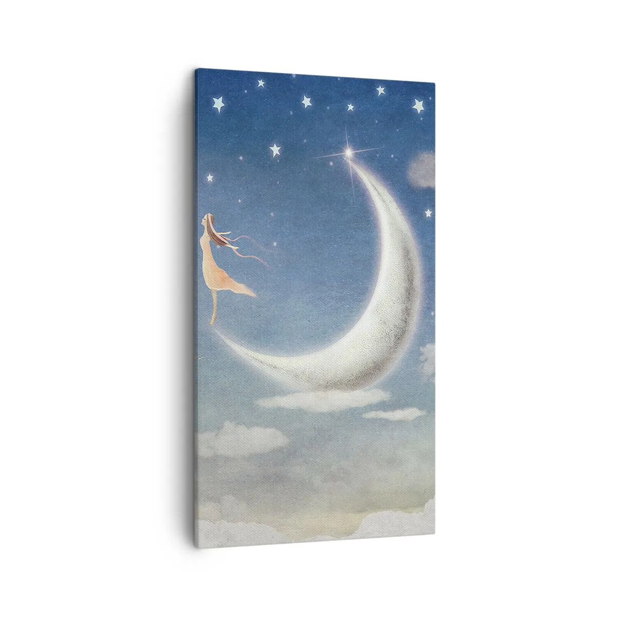 Quadro em tela - O encanto azul - 45x80 cm