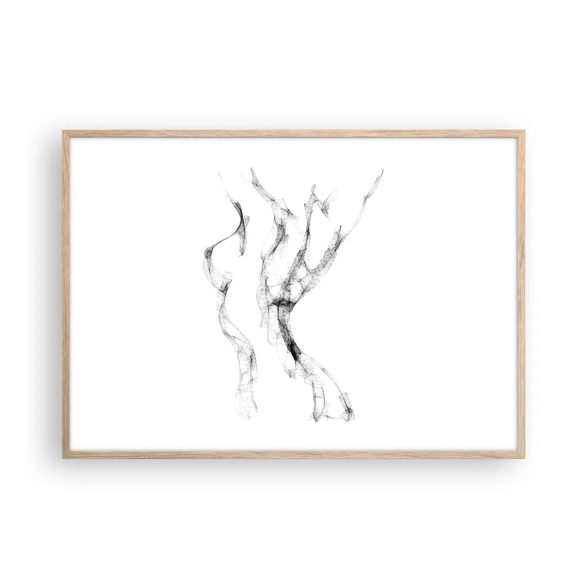 Pôster com moldura de carvalho claro - Bonita e forte - 100x70 cm