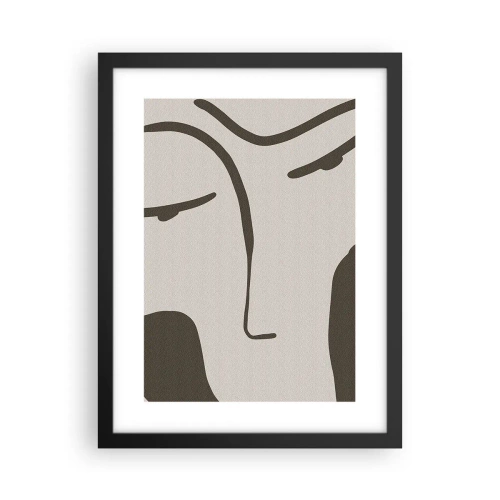 Pôster com moldura preta - Como uma pintura de Modigliani - 30x40 cm