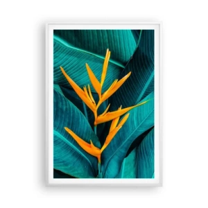 Pôster em moldura branca - Flor do Éden - 70x100 cm