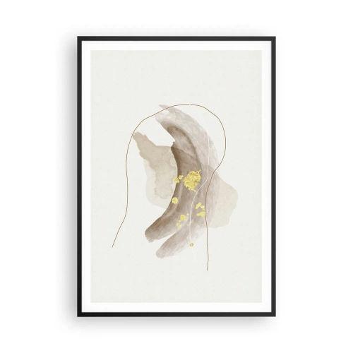 Pôster com moldura preta - Encontrado no espaço - 70x100 cm